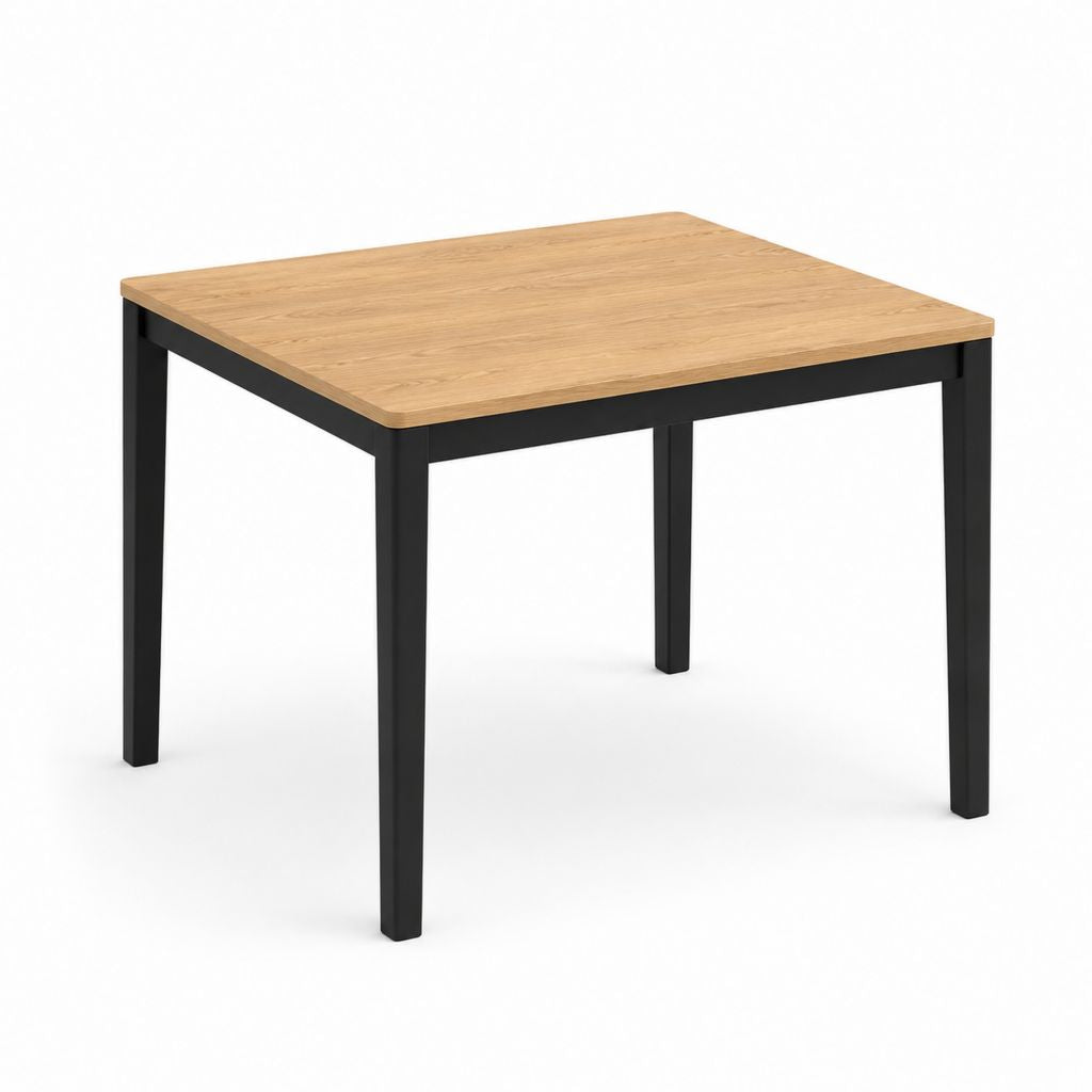 Tavolo da pranzo rettangolare rovere e acciaio nero 120 x 80 x 75 cm