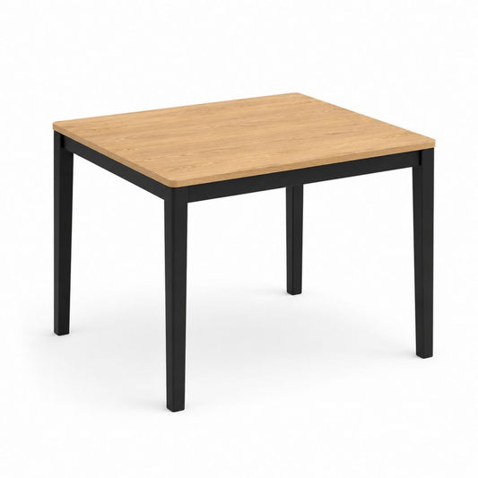 Tavolo da pranzo rettangolare rovere e acciaio nero 120 x 80 x 75 cm